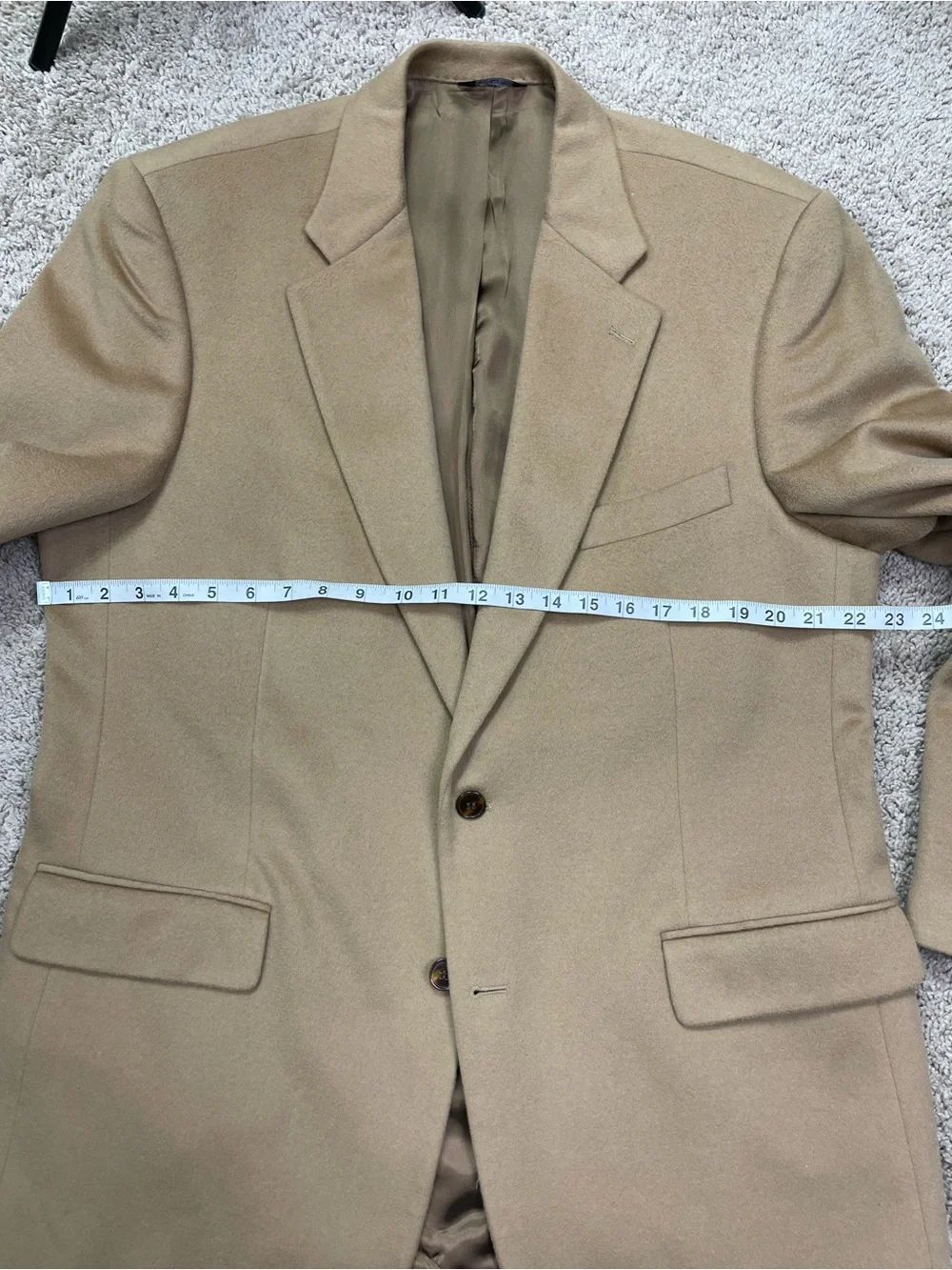 Vintage Marshall Field’s Tan Men's Sport Coat Blazer 100% Cashmere